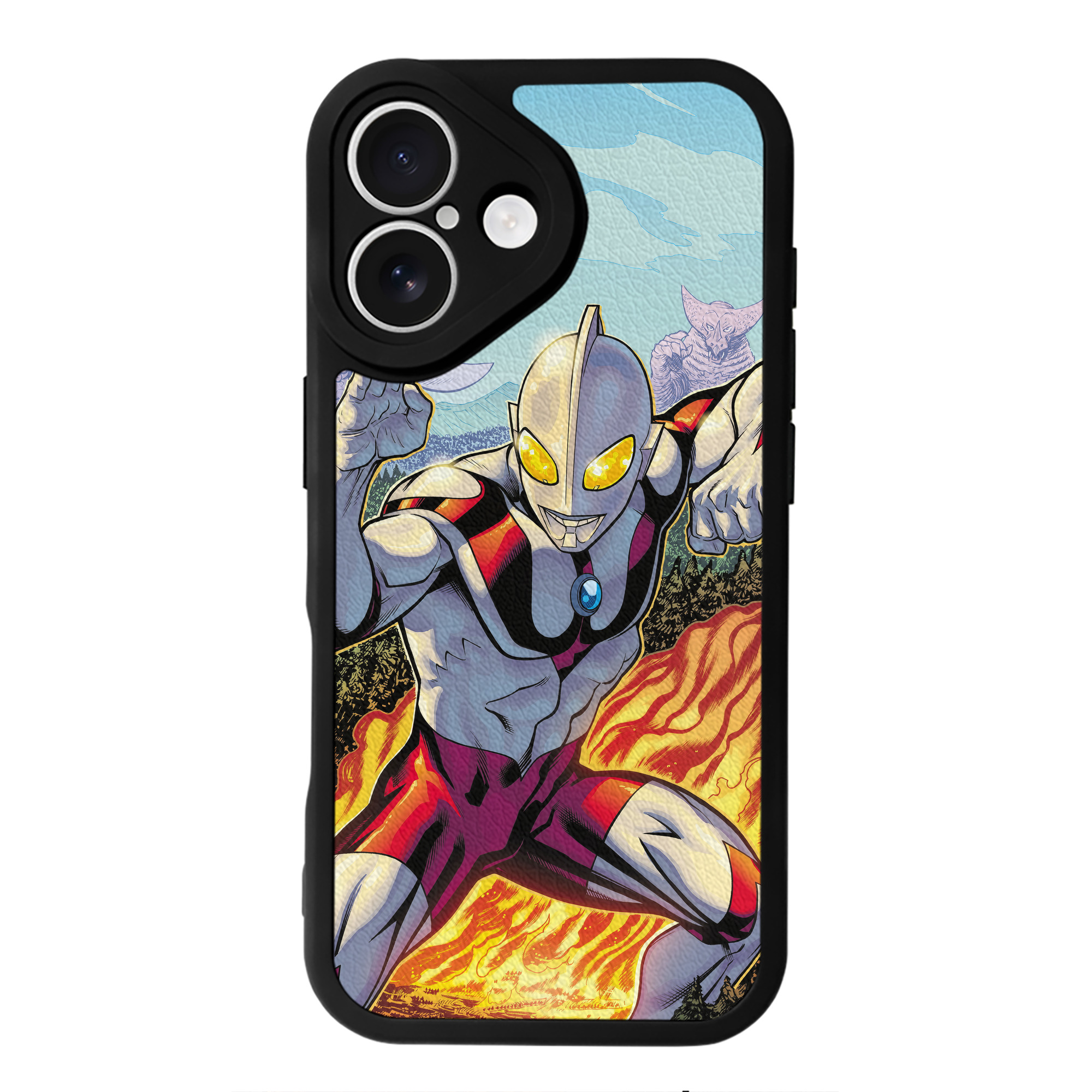 （画像用） ウルトラマン Ultraman 【iPhone 16シリーズ対応】シリコンスマホケース（レザー調） 材質：シリコン